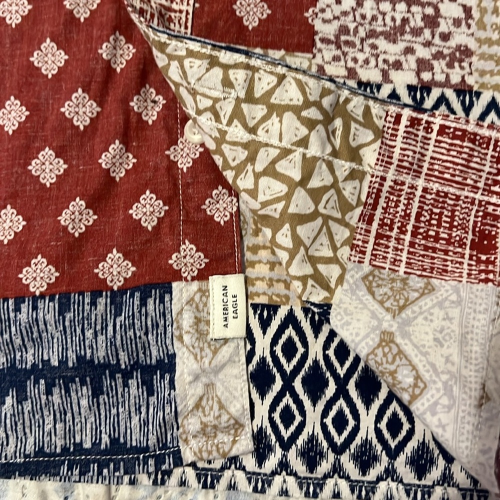 American Eagle Patchwork Shirt - image 6